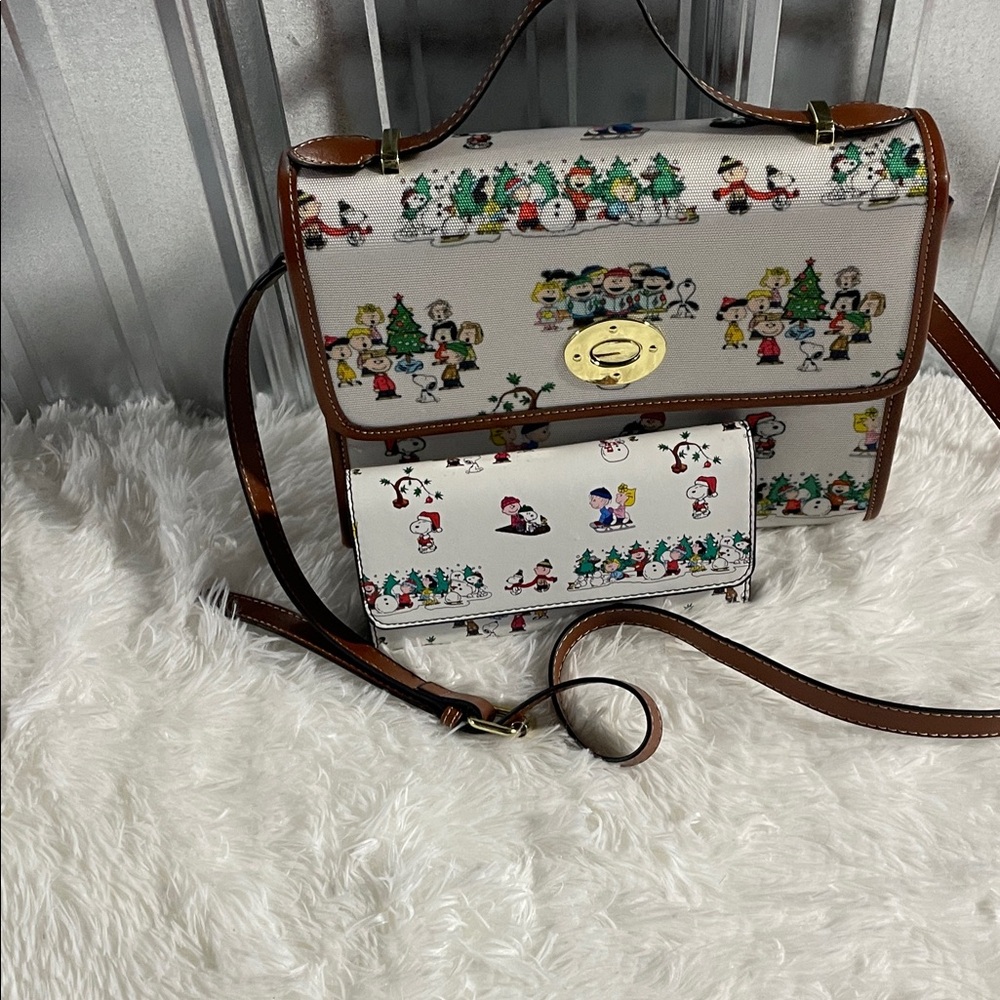 Charming Holiday Print Women's Bag with wallet